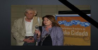Armand e Michèle Mattelart em evento do Observatório da Mídia, em 2008