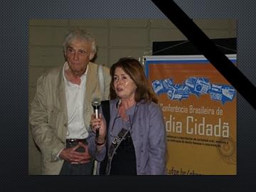 Armand e Michèle Mattelart em evento do Observatório da Mídia, em 2008